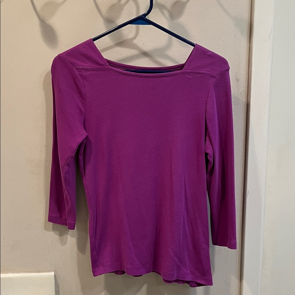 Chico's Magenta Long Sleeve Top